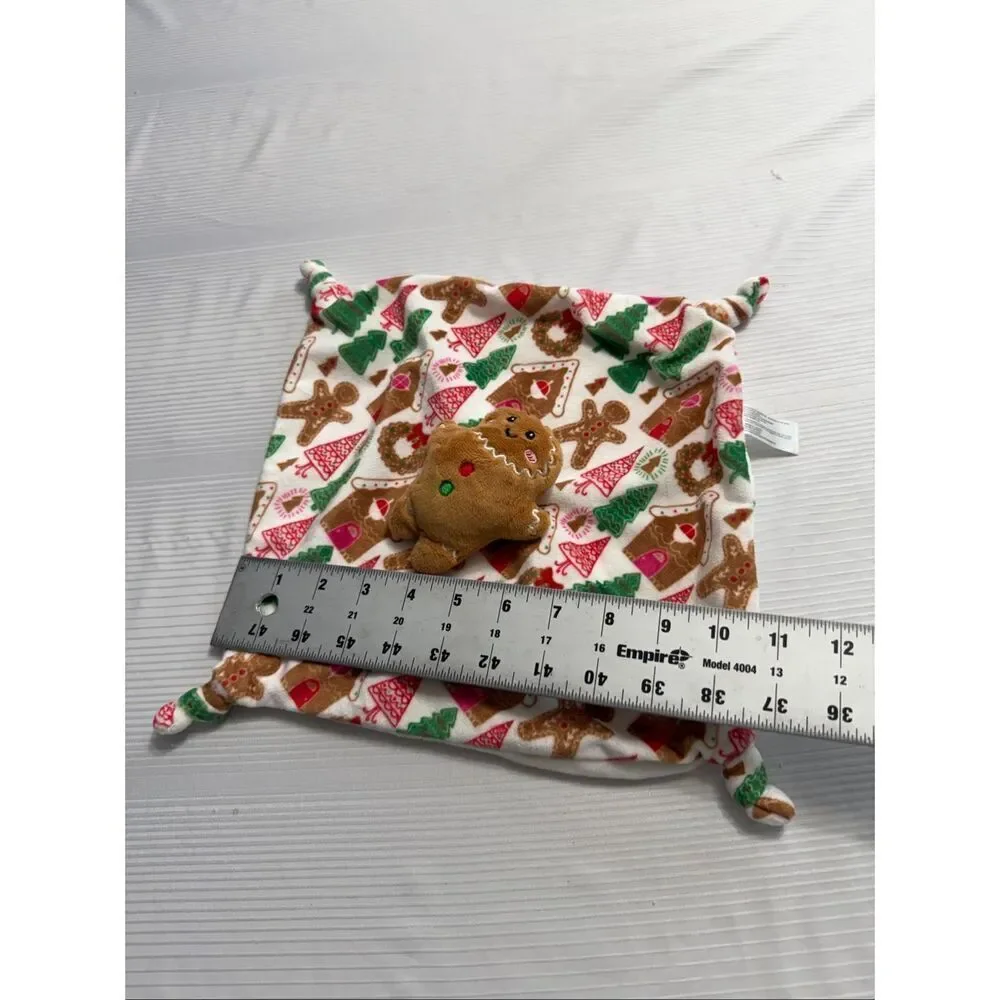 Parents Choice Gingerbread Man Xmas Plush Rattle Baby Security Blanket Knotted